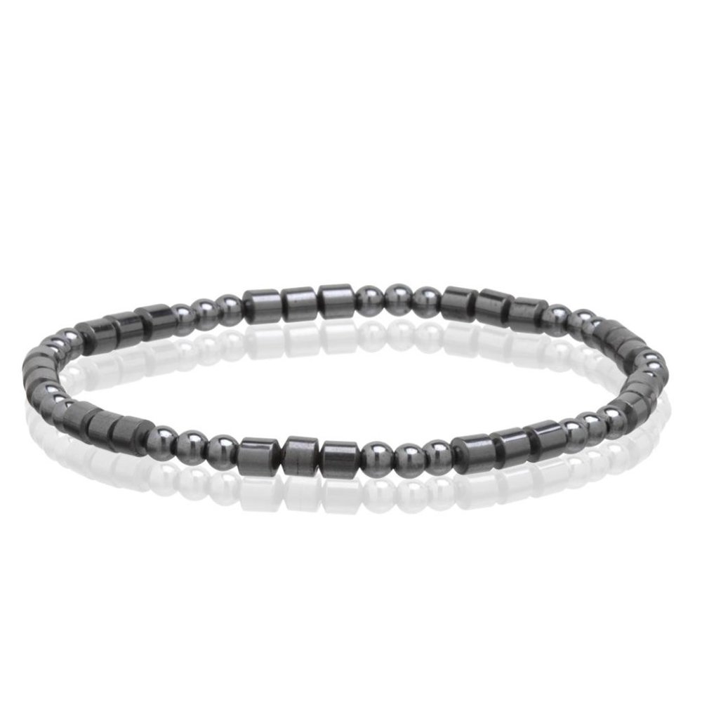 Stretchable Anklets - Magnetic Hematite  Semi Precious Stones - Black
